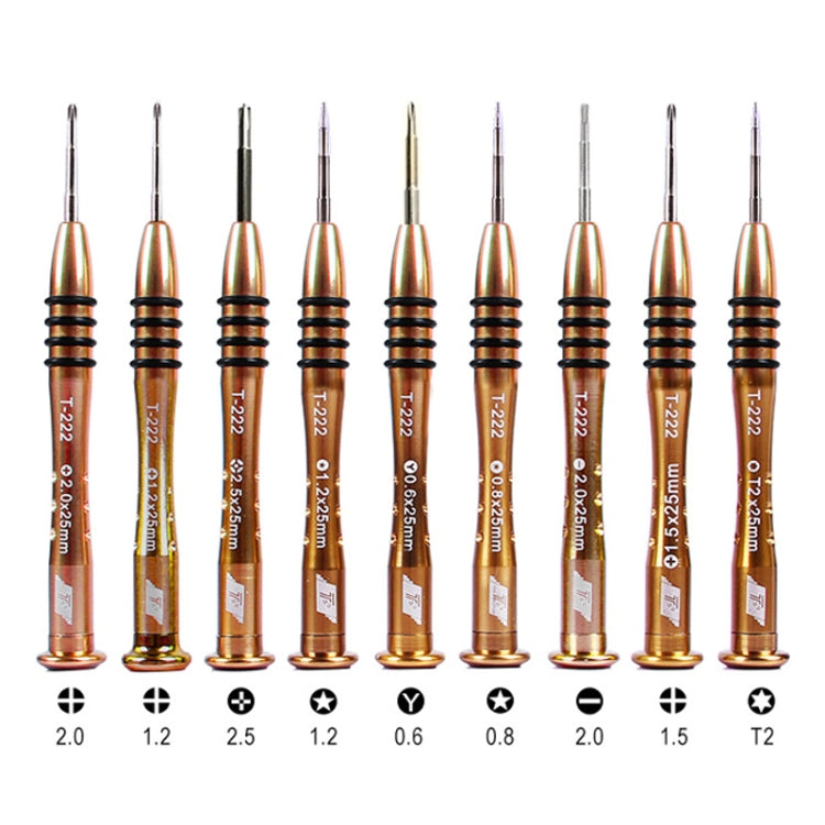 Kaisi T-222 9 in 1 Precision Screwdriver Professional Repair Opening Tool For Mobile Phone Tablet PC, T-222
