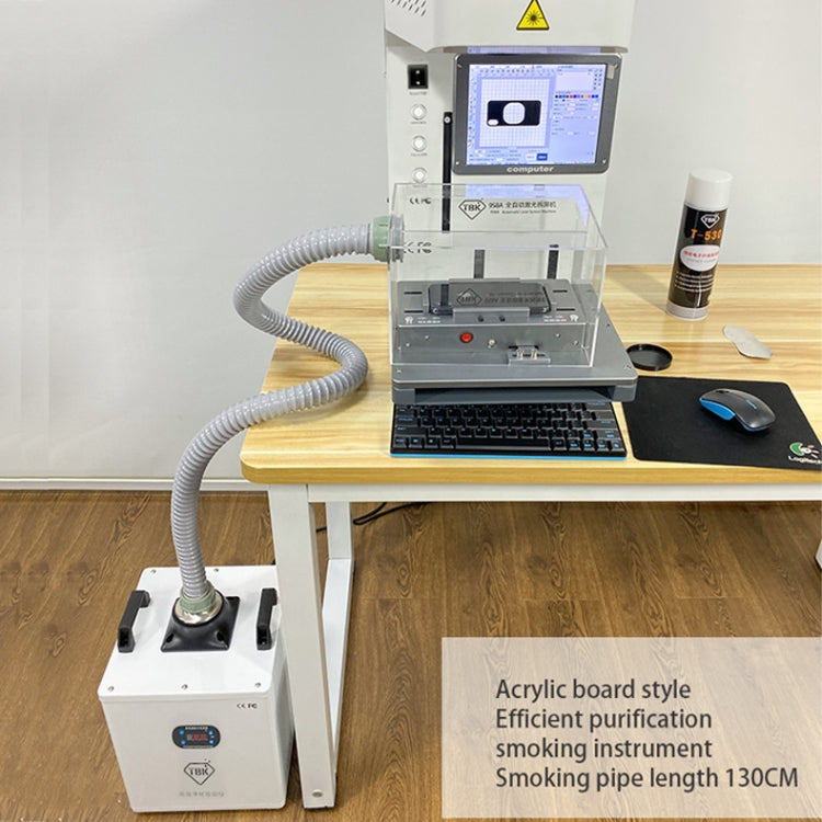 TBK618 220V Soldering Fume Extractor Industrial Soldering Iron Fume Laser Marking Fume Extractor Mobile Purifying Smoke Apparatus, TBK-618