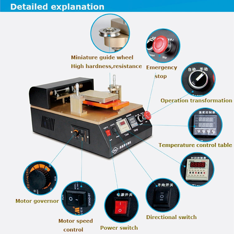 TBK958 Aluminum Alloy LCD Screen Automatic Separation Machine Built-in Temperature Control Chip For 7 inch Mobile Phone, TBK958