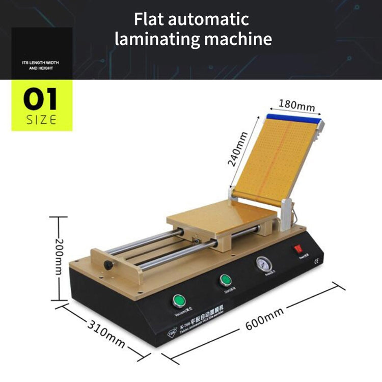TBK-766 12 inch Tablet Automatic OCA Laminator Machine Polarizer Film Laminator Machine for LCD Repair Built-in Vacuum Pump, TBK-766