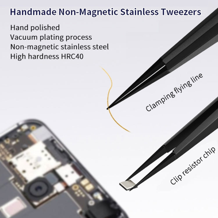 Qianli iNeezy FK-04 Stainless Steel Extra-sharp Thickened Tweezers Pointed Tweezers, Qianli iNeezy FK-04
