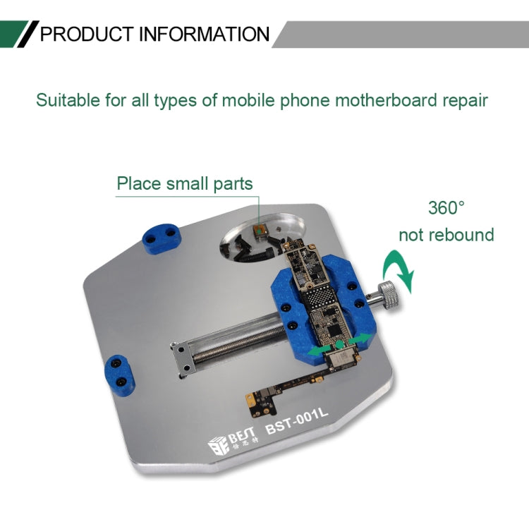 BEST BST-001L Aluminum Alloy Universal Motherboard PCB IC Chip Holder Fixture, BEST BST-001L