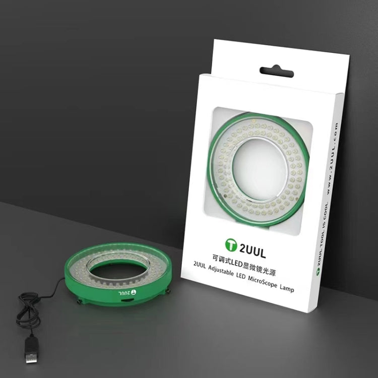 2UUL Adjustable LED Microscope Ring Lamp 5V USB Power Supply, 62mm