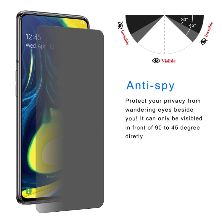 ENKAY Hat-Prince 0.26mm 9H 2.5D Privacy Anti-glare Tempered Glass Film for Samsung Galaxy A80, Galaxy A80