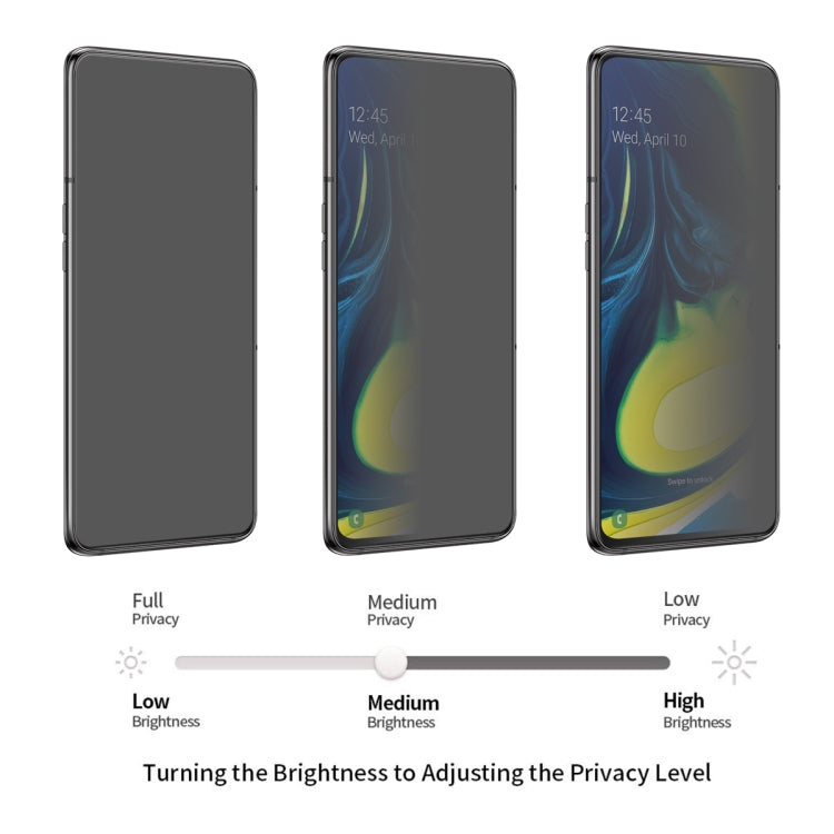 ENKAY Hat-Prince 0.26mm 9H 2.5D Privacy Anti-glare Tempered Glass Film for Samsung Galaxy A80, Galaxy A80