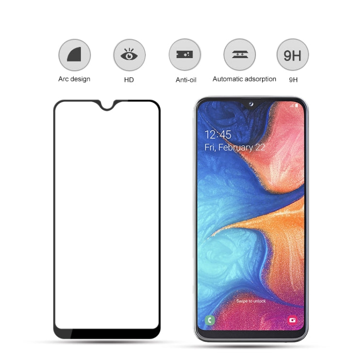 mocolo 0.33mm 9H 2.5D Full Glue Tempered Glass Film for Galaxy A20e (Black), Galaxy A20e
