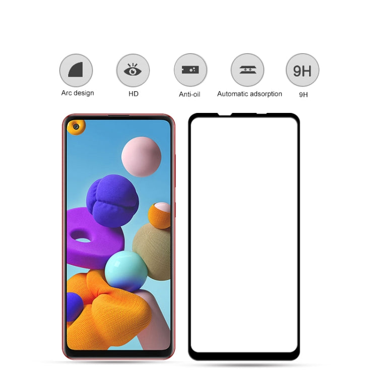 For Samsung Galaxy A21s mocolo 0.33mm 9H 2.5D Full Glue Tempered Glass Film