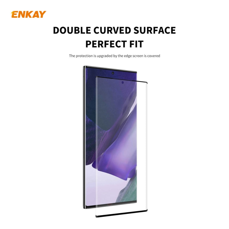 For Samsung Galaxy Note 20 Ultra ENKAY Hat-Prince 0.26mm 9H 3D Explosion-proof Full Screen Curved Heat Bending Tempered Glass Film