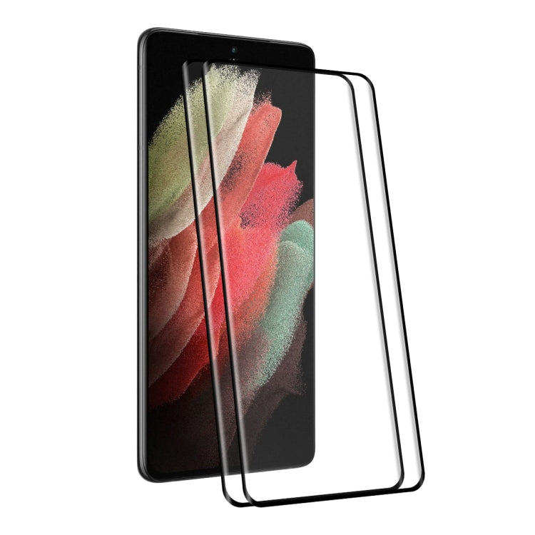 For Samsung Galaxy S21 Ultra ENKAY 0.26mm 3D Curved Full Hot Bending Tempered Glass Film