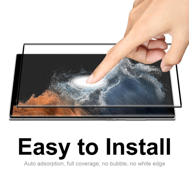 For Samsung Galaxy S22 Ultra ENKAY 3D Curved Explosion-proof Full Heat Bending Tempered Glass Film