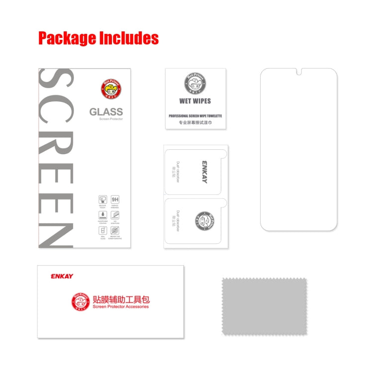 For Samsung Galaxy S22+ 5G ENKAY 0.2mm Tempered Glass Film, Support Fingerprint Unlock