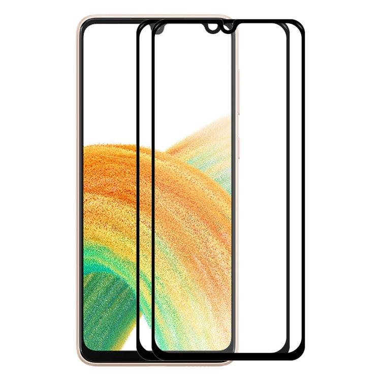 For Samsung Galaxy A33 5G ENKAY Full Glue 0.26mm 9H 2.5D Tempered Glass Full Film