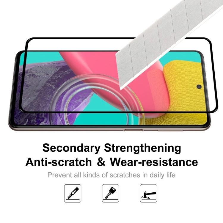 For Samsung Galaxy M53 4G ENKAY Hat-Prince Full Glue 0.26mm 9H 2.5D Tempered Glass Full Film