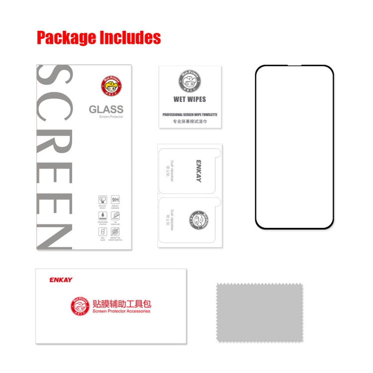 ENKAY Full Glue 0.26mm 9H 2.5D Tempered Glass Full Filmfor iPhone 14