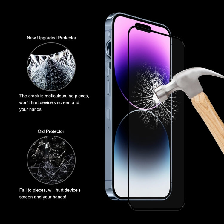 ENKAY Full Glue 0.26mm 9H 2.5D Tempered Glass Full Film for iPhone 14 Pro