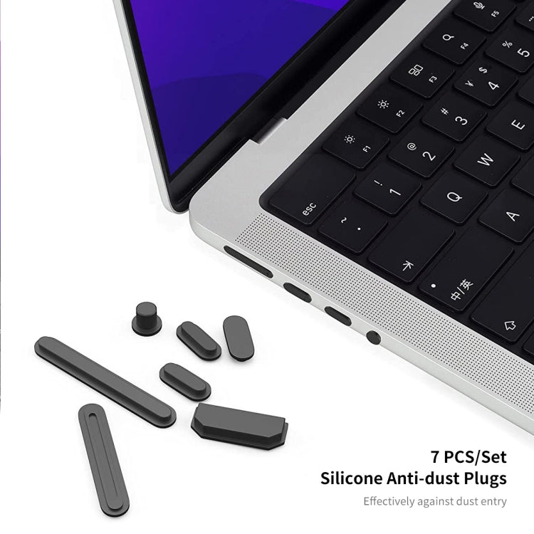 For MacBook Air 13.6 2022/2024 A2681 (M2) / A3113 (M3) ENKAY Hat-Prince 3 in 1 Protective Bracket Case Cover Hard Shell with TPU Keyboard Film / Anti-dust Plugs
