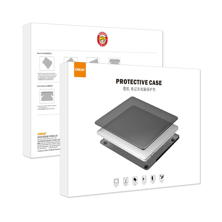 For MacBook Air 13.6 2022/2024 A2681 (M2) / A3113 (M3) ENKAY Hat-Prince 3 in 1 Protective Bracket Case Cover Hard Shell with TPU Keyboard Film / Anti-dust Plugs