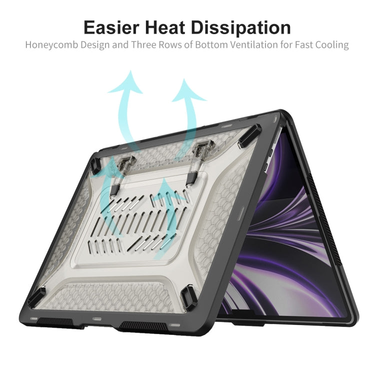 For MacBook Air 13.6 2022/2024 A2681 (M2) / A3113 (M3) ENKAY Hat-Prince 3 in 1 Protective Bracket Case Cover Hard Shell with TPU Keyboard Film / Anti-dust Plugs