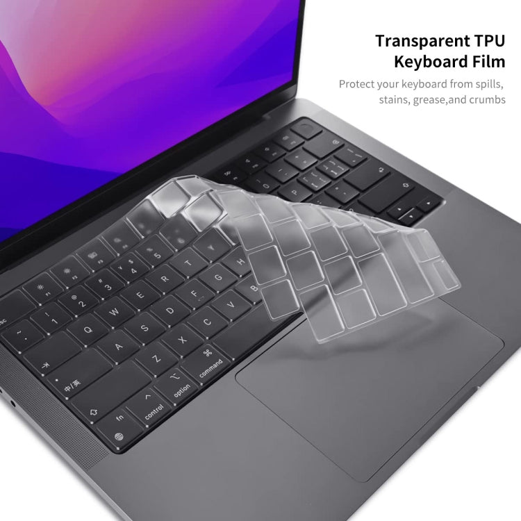 For MacBook Air 13.6 2022/2024 A2681 (M2) / A3113 (M3) ENKAY Hat-Prince 3 in 1 Protective Bracket Case Cover Hard Shell with TPU Keyboard Film / Anti-dust Plugs