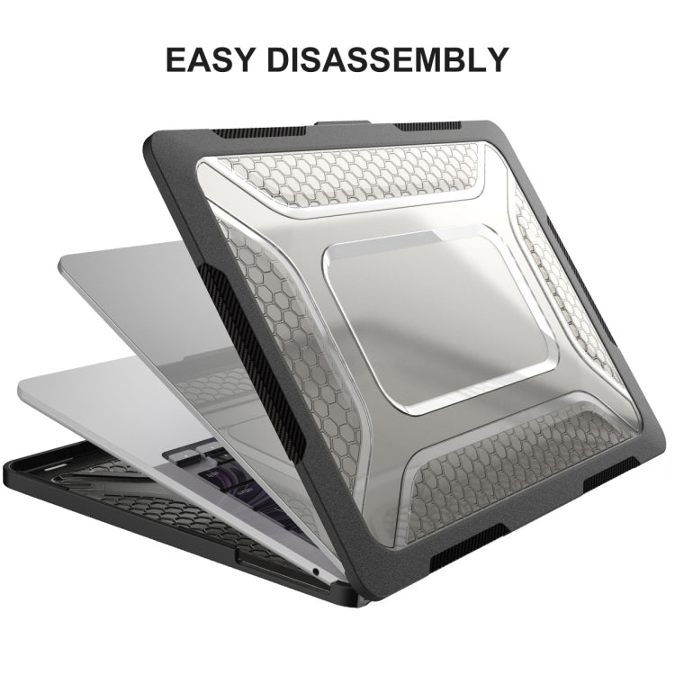 For MacBook Air 13.6 2022/2024 A2681 (M2) / A3113 (M3) ENKAY Hat-Prince 3 in 1 Protective Bracket Case Cover Hard Shell with TPU Keyboard Film / Anti-dust Plugs