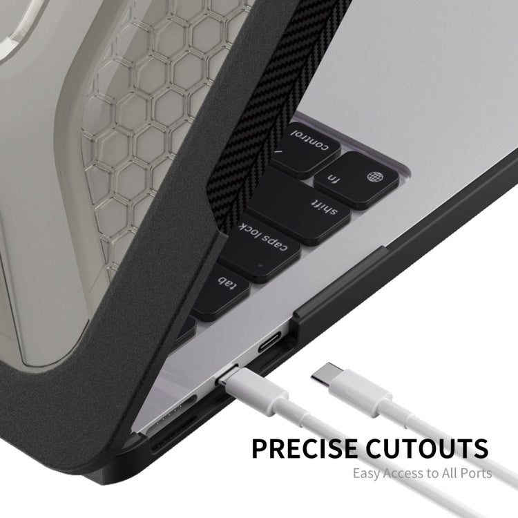 For MacBook Air 13.6 2022/2024 A2681 (M2) / A3113 (M3) ENKAY Hat-Prince 3 in 1 Protective Bracket Case Cover Hard Shell with TPU Keyboard Film / Anti-dust Plugs
