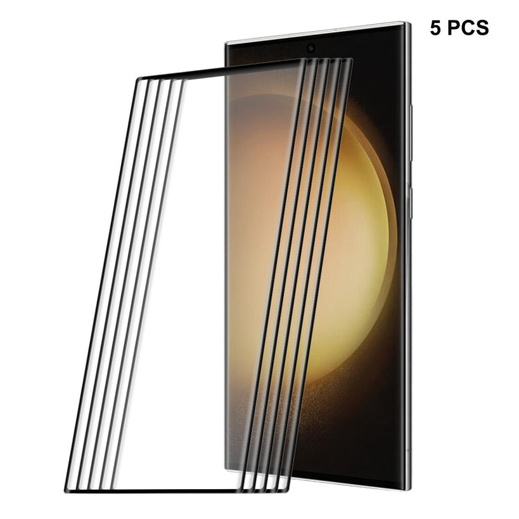 For Samsung Galaxy S23 Ultra 5G ENKAY 3D Full Glue Hot Bending Explosion-proof Full Tempered Glass Film, Support Ultrasonic Fingerprint Unclock