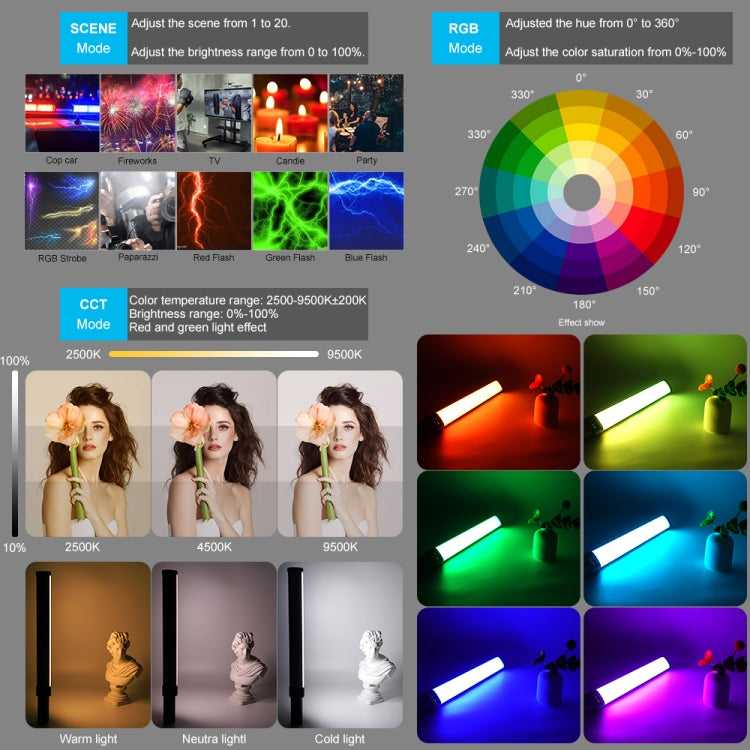 VLOGLITE W270RGB Live Streaming E-Sports Handheld Fill Light LED Studio Light