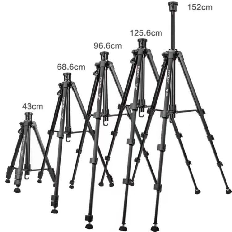 YUNTENG VCT-6680 Travel Tripod Telescopic 152CM Camera Mount Phone Tripod