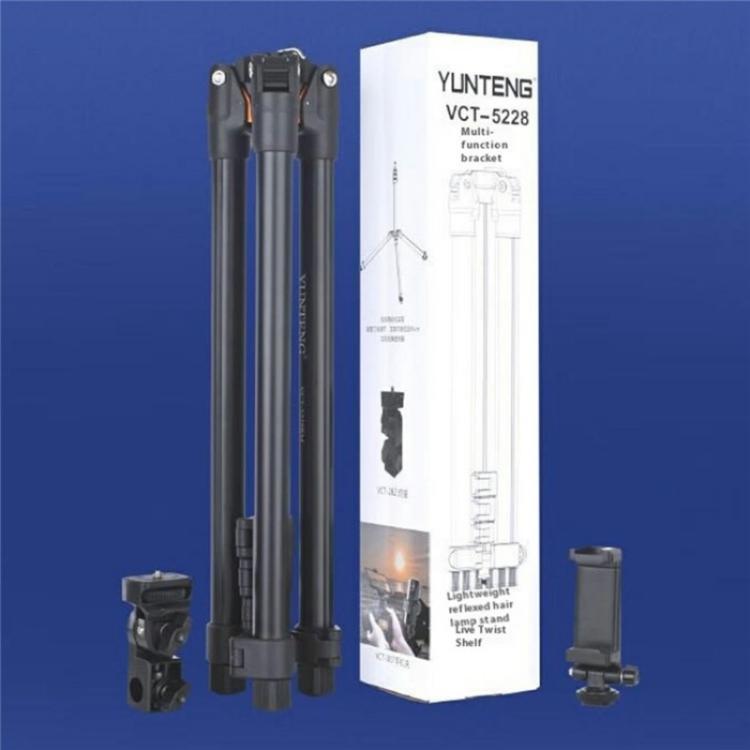 YUNTENG VCT-5228 Photography Live Streaming Aluminum Alloy Extendable Tripod