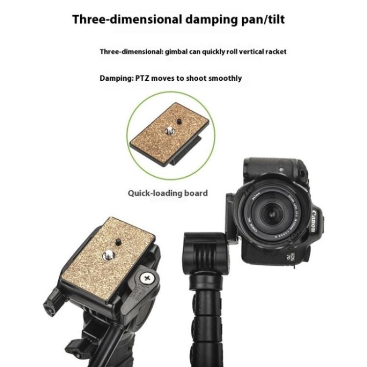 YUNTENG 638 Aluminum Alloy Extendable Stand Phone Holder Camera Tripod Monopod