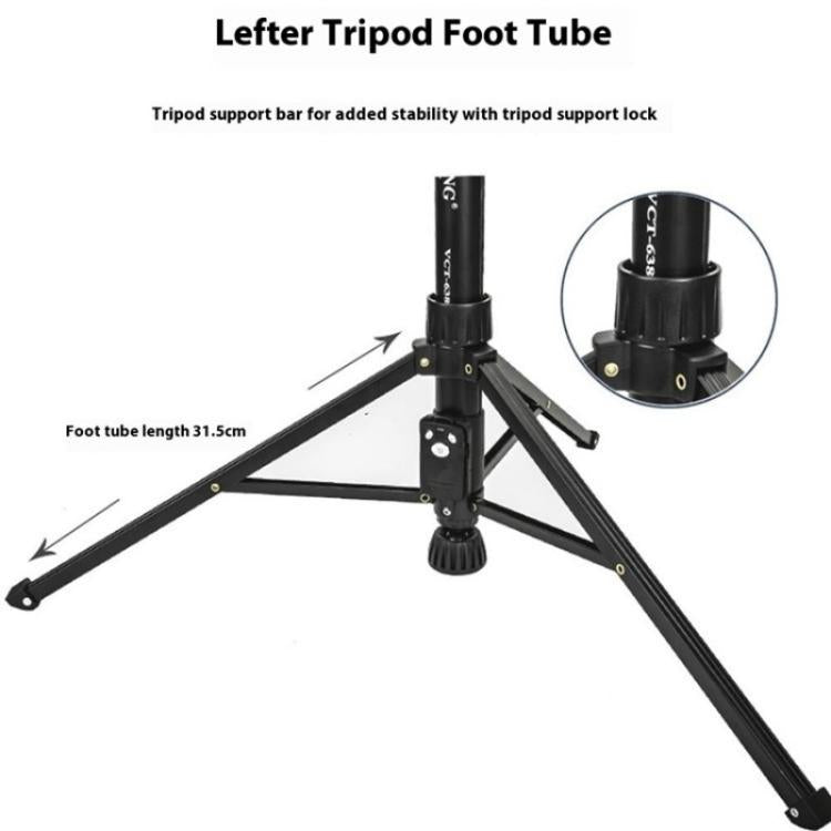 YUNTENG 638 Aluminum Alloy Extendable Stand Phone Holder Camera Tripod Monopod