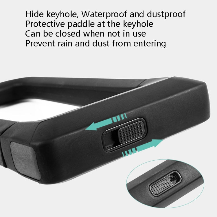 West Biking Silicone U-Shaped Lock Bicycle Lock Universal Waterproof Anti-Collision Alloy Key Lock, Key Lock
