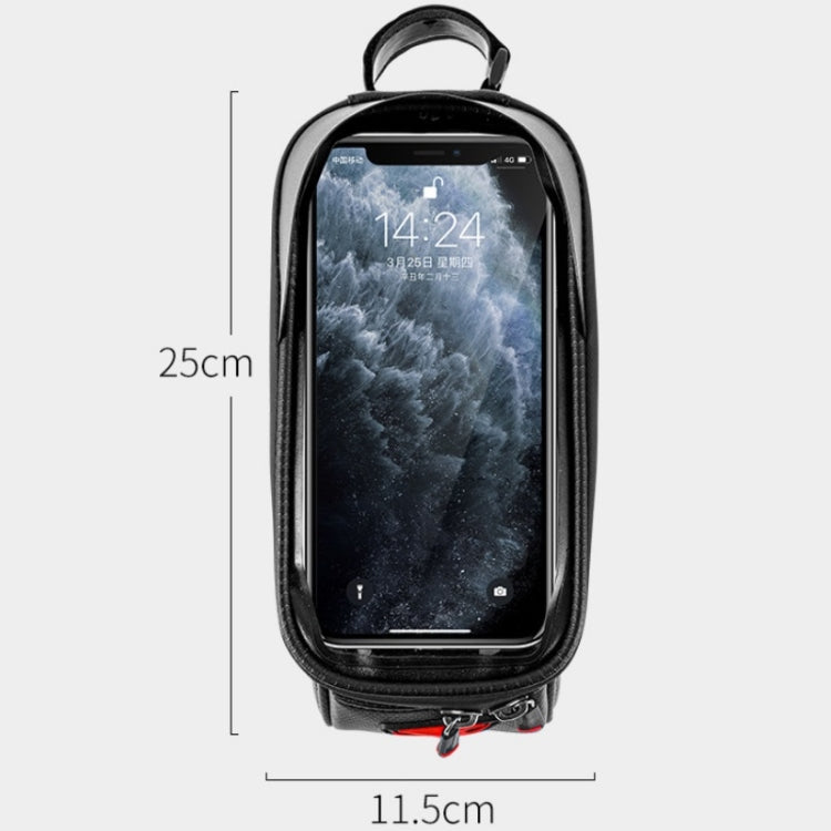 WEST BIKING 7 Inch Bike Top Tube Front Hard Shell Bag Touch Screen Waterproof Riding Gear Bag, YP0707261