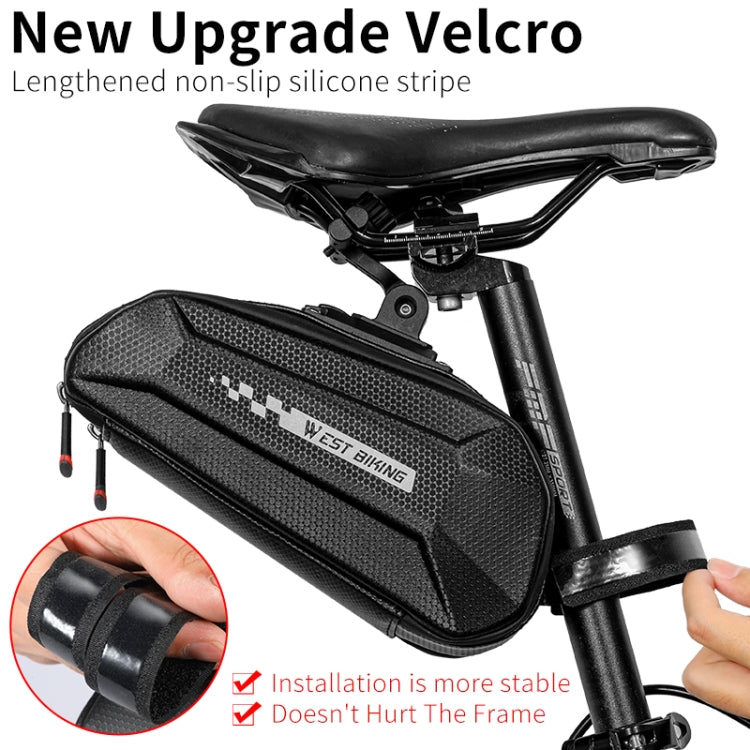 West Biking Cycling Tail Bag Bicycle Hard Shell Bag Quick Release Bracket Bag Silicone Non-Slip Large Capacity Tail Bag, YP0707262