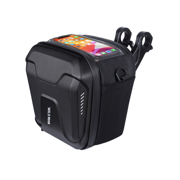 WILD MAN GS9 Mountain Bike Handle Bag Hanging Bag Riding Head Bag Touch Screen EVA Hard Shell Bag, GS9