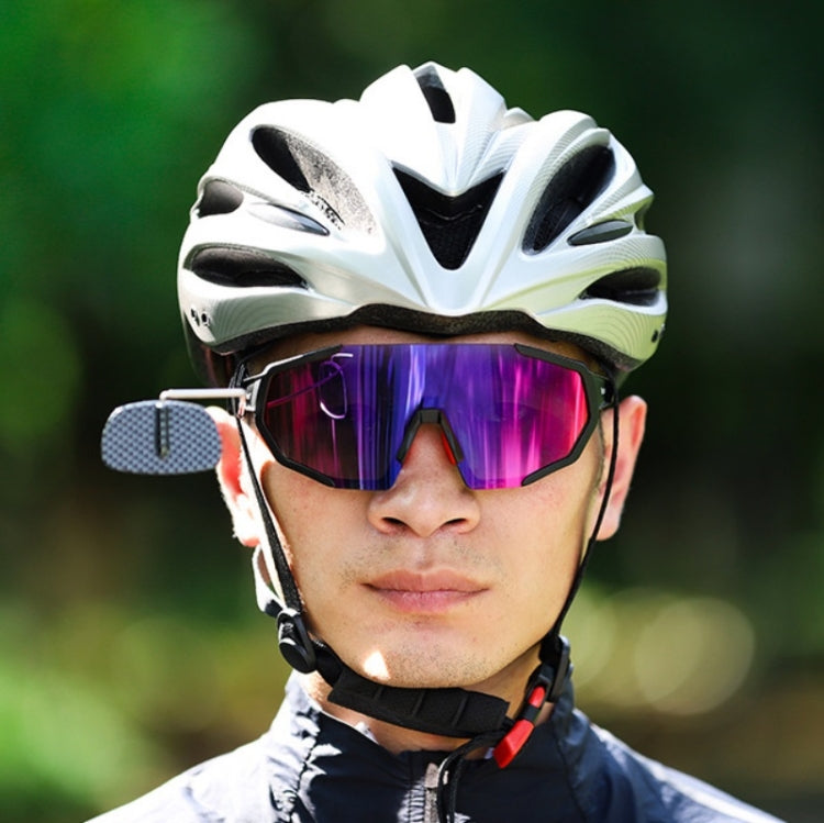 WEST BIKING Bicycle Riding Glasses Mini Rearview Mirror Multi-Angle Adjustable Flat Mirror, Helmet Mini Rearview Mirror