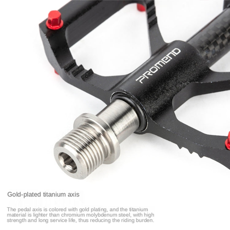 1 Pair PROMEND Titanium Axle Carbon Tube Bicycle Pedal Mountain Bike Road Bike 3 Palin Pedal, PD-M86C-TI, PD-R87C-TI