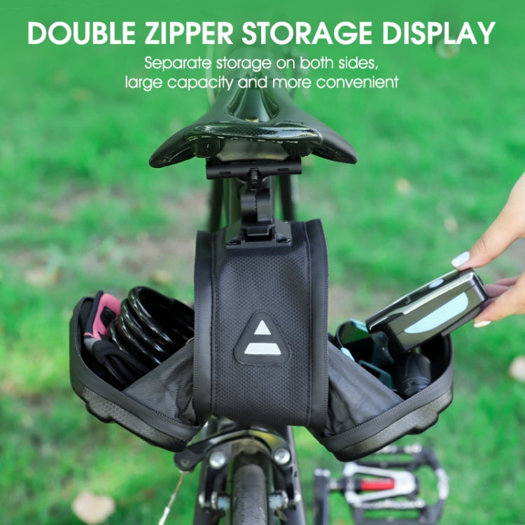 WEST BIKING Large Capacity 2.6L Bicycle Tail Bag Hard Shell Saddle Bag Adjustable Bracket Seat Cushion Tail Bag, WEST BIKING 2.6L Saddle Bag