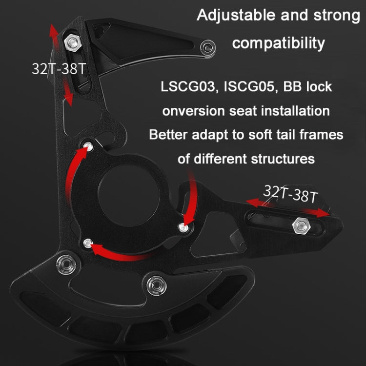 WEST BIKING YP0719259 Mountain Bike Chain Guide Support 32T-38T Gear Piece, WEST BIKING YP0719259