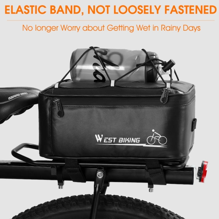 WEST BIKING Electric Bike Back Seat Driving Bag Mountain Bike Riding Waterproof Storage Bag, WEST BIKING Back Seat Bag