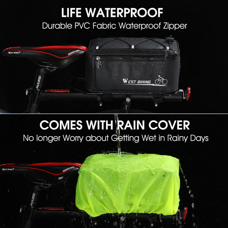 WEST BIKING Electric Bike Back Seat Driving Bag Mountain Bike Riding Waterproof Storage Bag, WEST BIKING Back Seat Bag