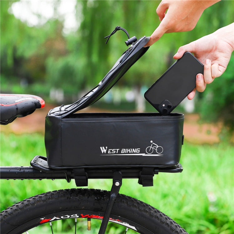 WEST BIKING Electric Bike Back Seat Driving Bag Mountain Bike Riding Waterproof Storage Bag, WEST BIKING Back Seat Bag