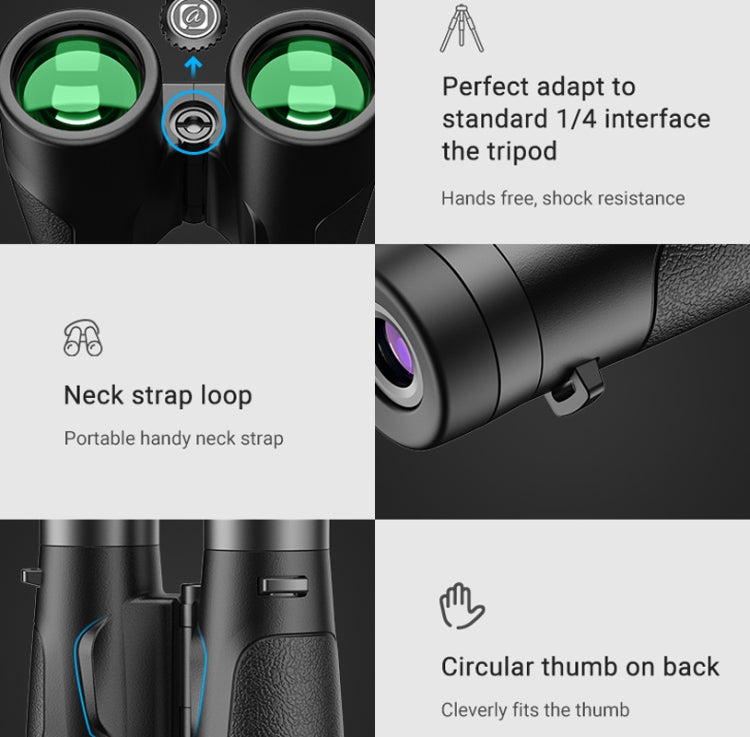 APEXEL 10x42 Fixed Focus Binoculars Autofocus Telescope, APL-RB10X42A