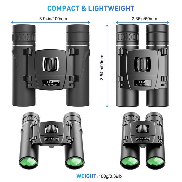 APEXEL 8 x 21 Zoom Binoculars Telephoto 3000m Long Distance Foldable HD Mini Telescope, APS-8X21