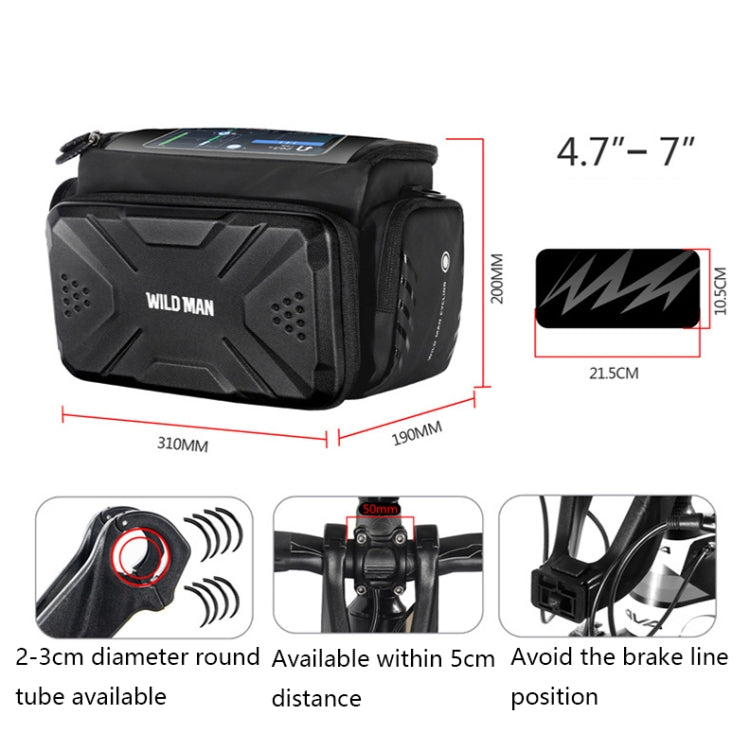 WILD MAN GS6 4L Outdoor Cycling Waterproof Bicycle Bag, GS6