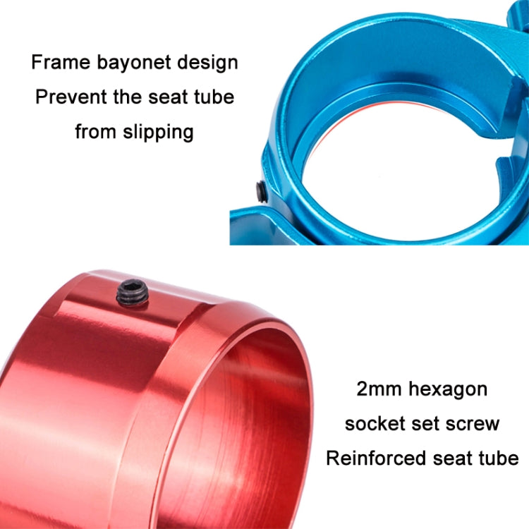 ZTTO Folding Bicycle Seatpost Clamp Retrofit Accessories, 39.8mm (Black), 39.8mm (Red), 39.8mm (Blue), 39.8mm (Orange), 40.8mm (Black), 40.8mm (Red), 40.8mm (Blue), 40.8 (Orange)