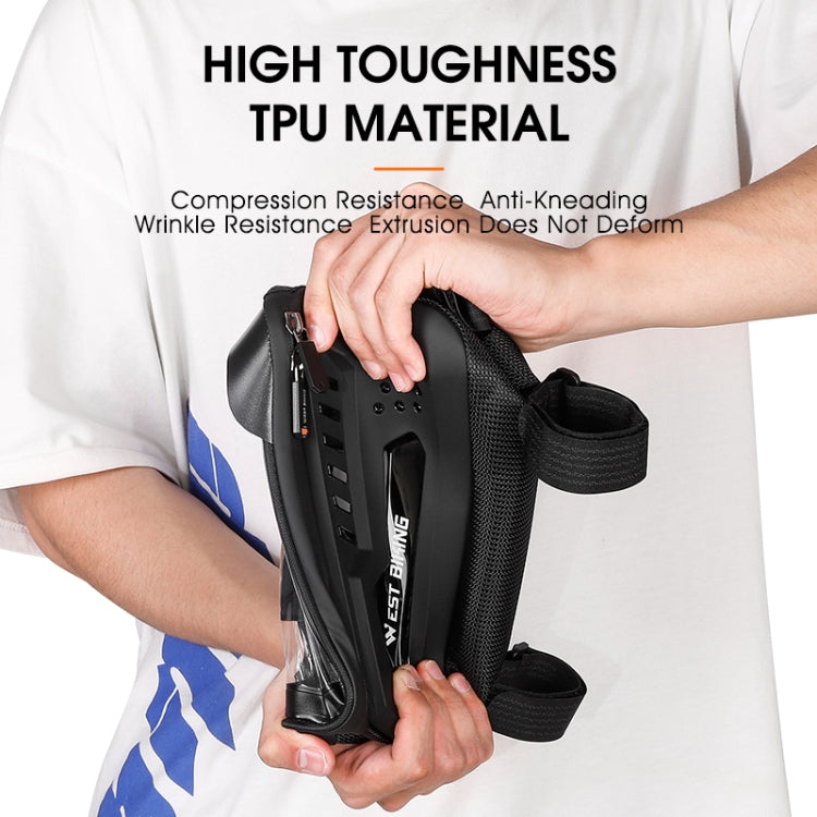 WEST BIKING Bicycle Front Bag TPU Hard Shell Riding Front Beam Bag, YP0707293