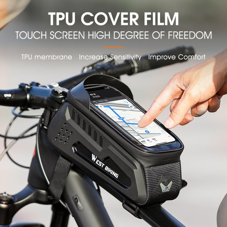 WEST BIKING Bicycle Front Bag TPU Hard Shell Riding Front Beam Bag, YP0707293