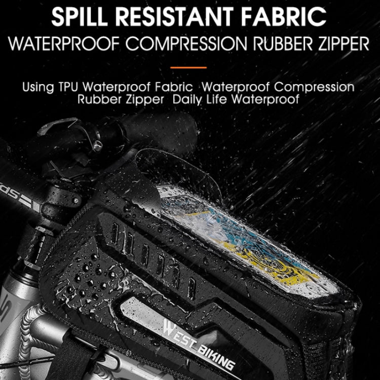 WEST BIKING Bicycle Front Bag TPU Hard Shell Riding Front Beam Bag, YP0707293