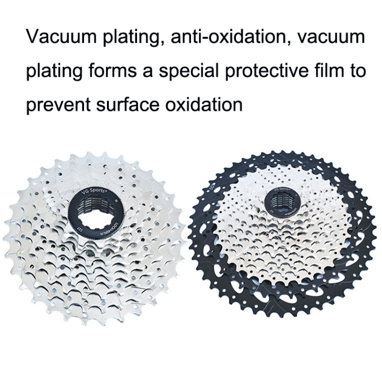 VG SPORTS Bicycle Lightweight Wear -Resistant Flywheel, 8 Speed Highway 11-25T, 8 Speed Highway 11-28T, 8 Speed Mountains 11-32T, 8 Speed Mountains 11-36T, 8 Speed Mountains 11-40T, 8 Speed Mountains 11-42T, 9 Speed Highway 11-25T, 9 Speed Highway 11-2...